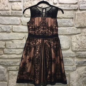 Roz & Ali cocktail dress mesh sleeveless size 10